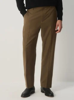 Tan Brown Relaxed Fit Suit Trousers