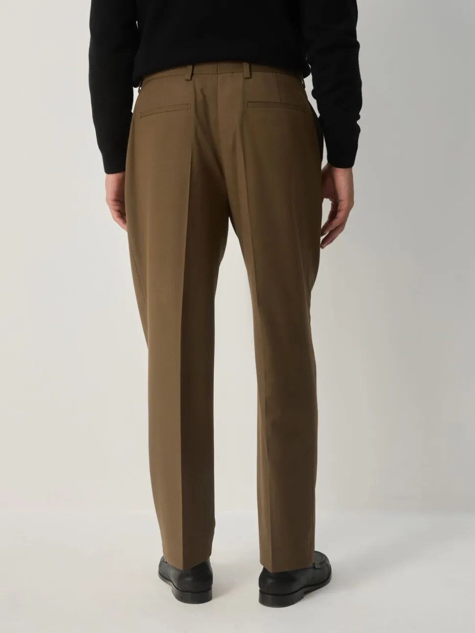 Tan Brown Relaxed Fit Suit Trousers