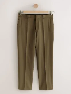 Tan Brown Relaxed Fit Suit Trousers