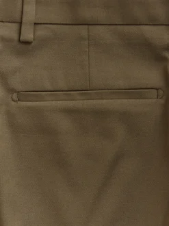 Tan Brown Relaxed Fit Suit Trousers