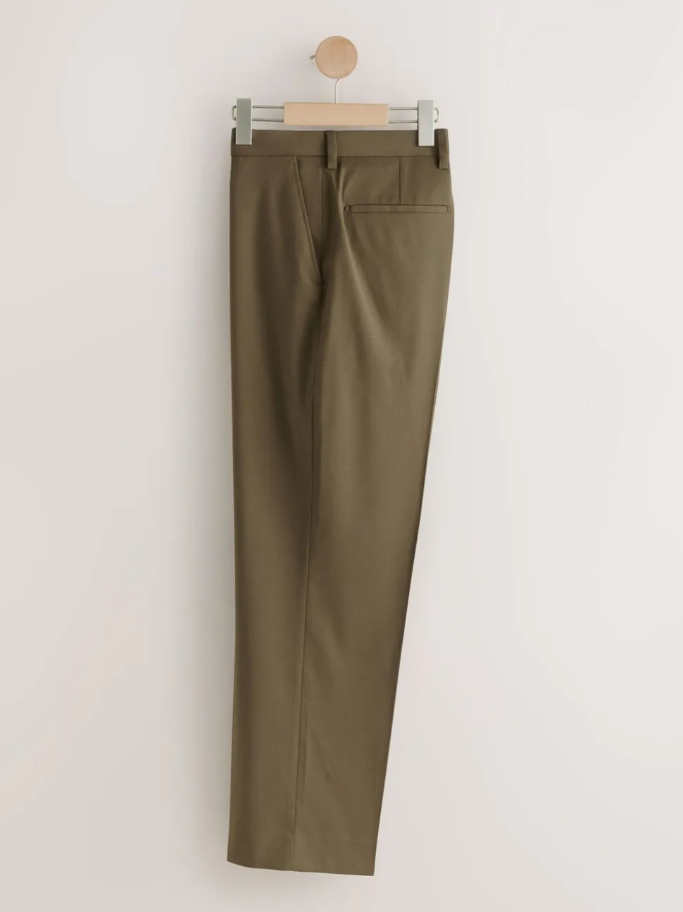 Tan Brown Relaxed Fit Suit Trousers