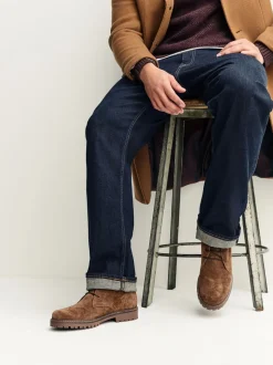 Tan Brown Rugged Leather Ankle Boots