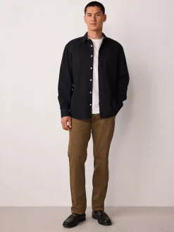 Tan Brown Slim Fit Stretch Chinos Trousers