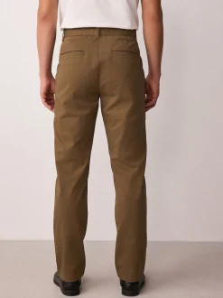 Tan Brown Slim Fit Stretch Chinos Trousers