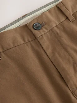 Tan Brown Slim Fit Stretch Chinos Trousers
