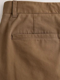 Tan Brown Slim Fit Stretch Chinos Trousers