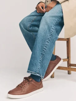 Tan Brown Smart Casual Trainers