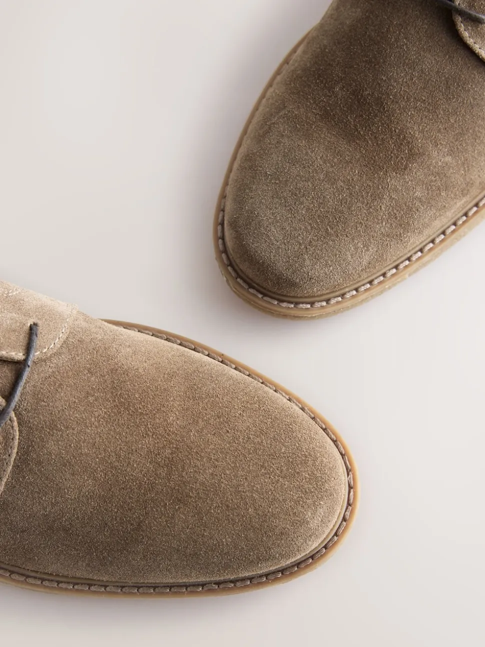 Tan Brown Suede Derby Shoes