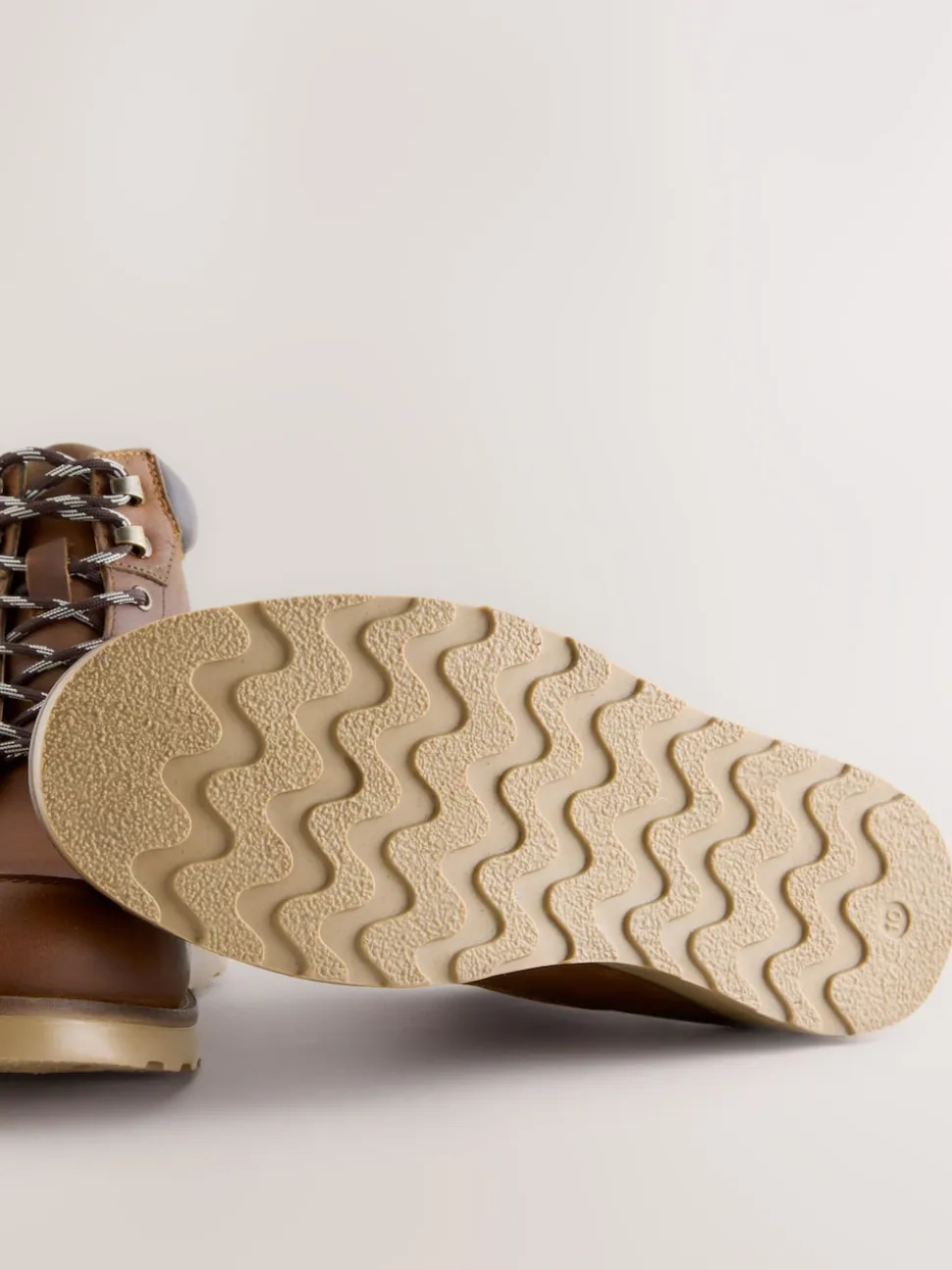 Tan Brown Tall Apron Wedge Boots