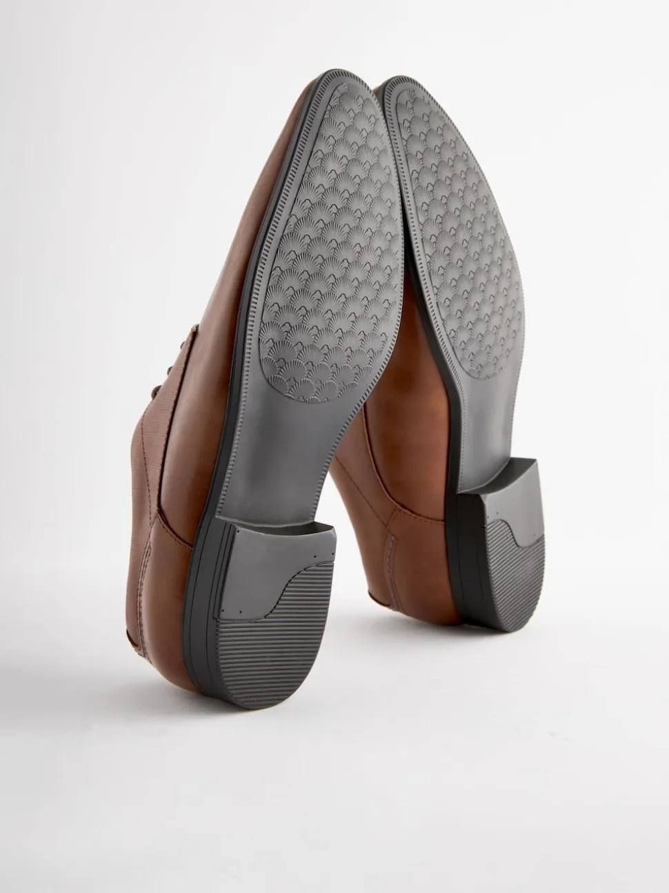 Tan Brown Wide Fit Derby Lace-Up Shoes