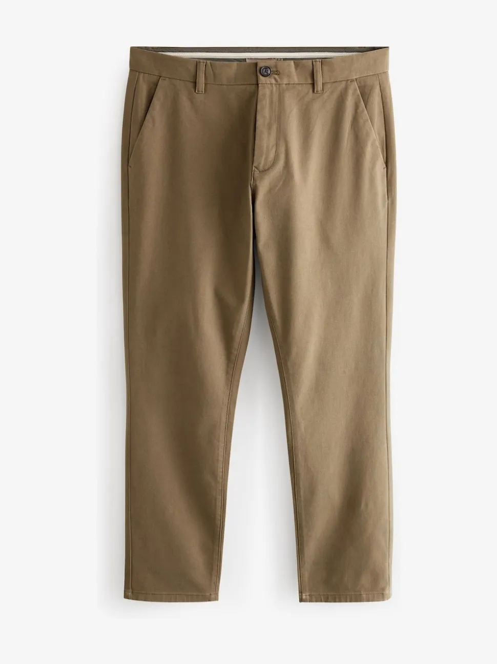 Tan Light Slim Fit Stretch Chinos Trousers
