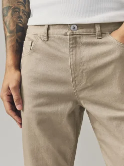 Tan Single Slim Fit Classic Stretch Jeans