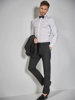 Tape Detail Skinny Fit Tuxedo Suit Trousers