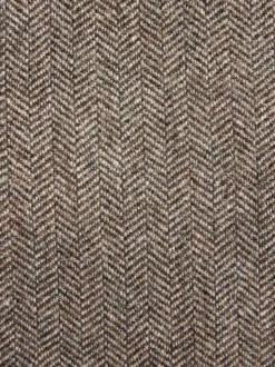 Taupe Brown Regular Fit Signature Wool Blend Herringbone Nova Fides Blazer