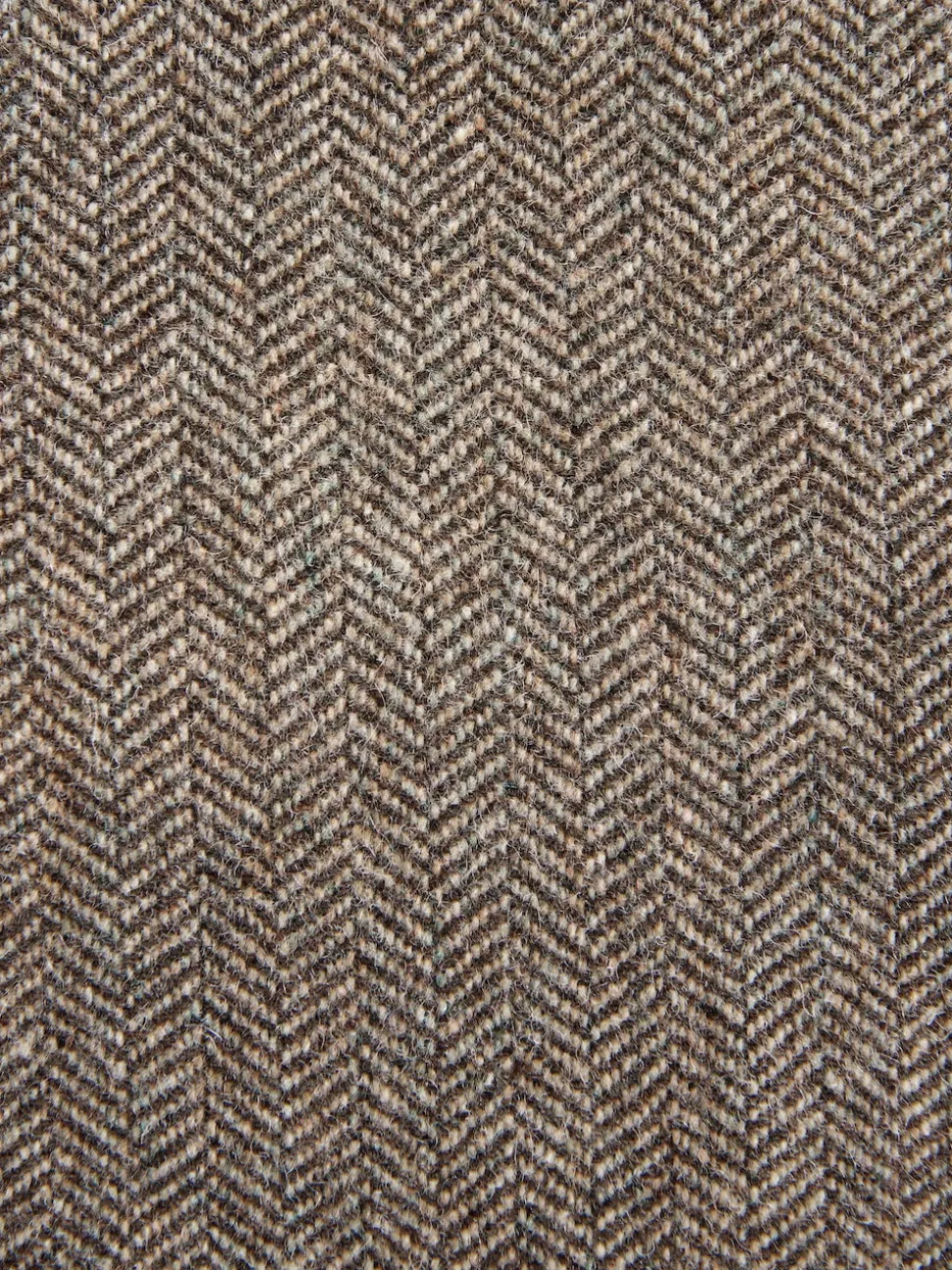 Taupe Brown Regular Fit Signature Wool Blend Herringbone Nova Fides Blazer