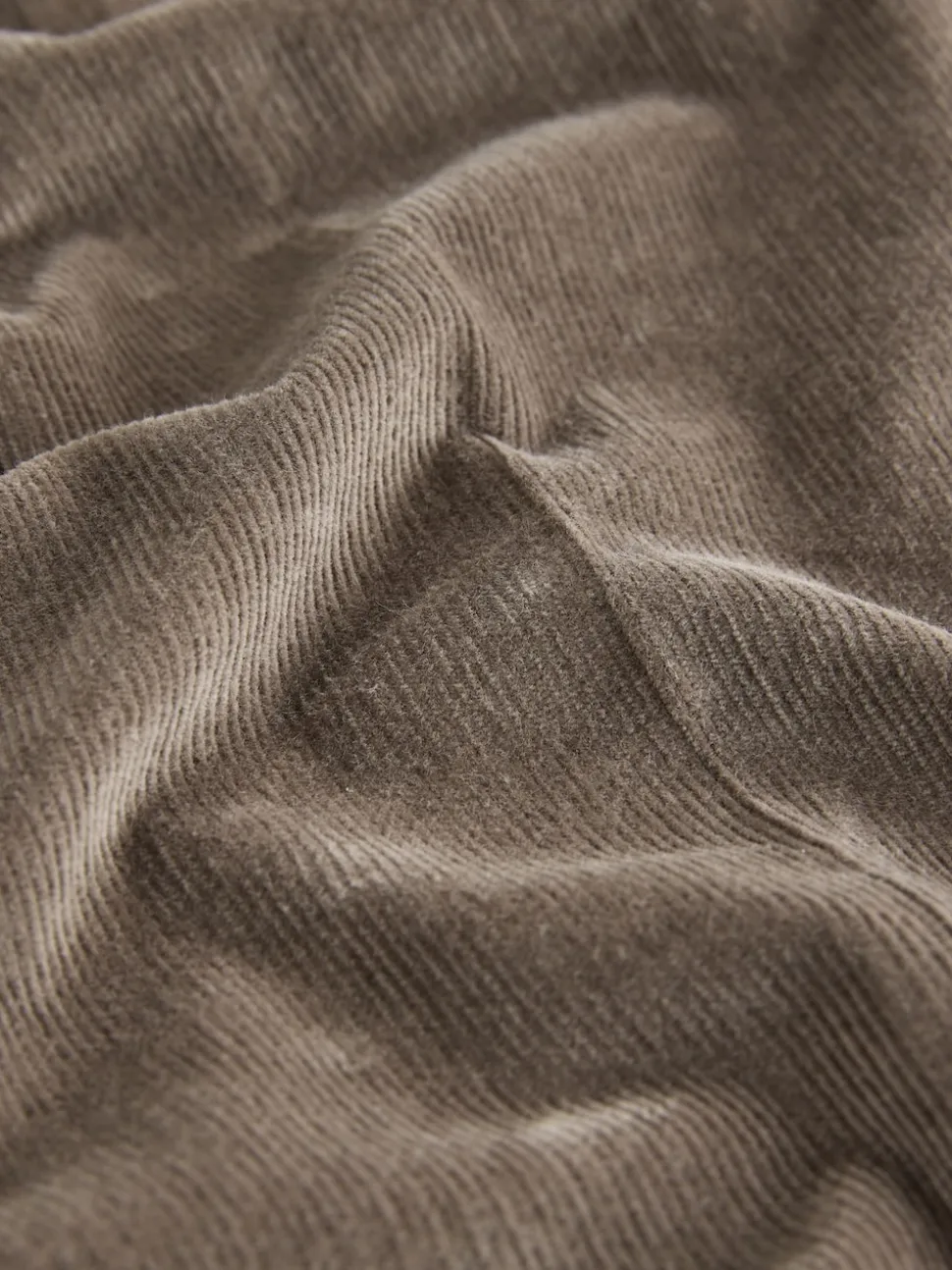 Taupe Brown Straight Fit Smart Cotton Rich Cord Trousers