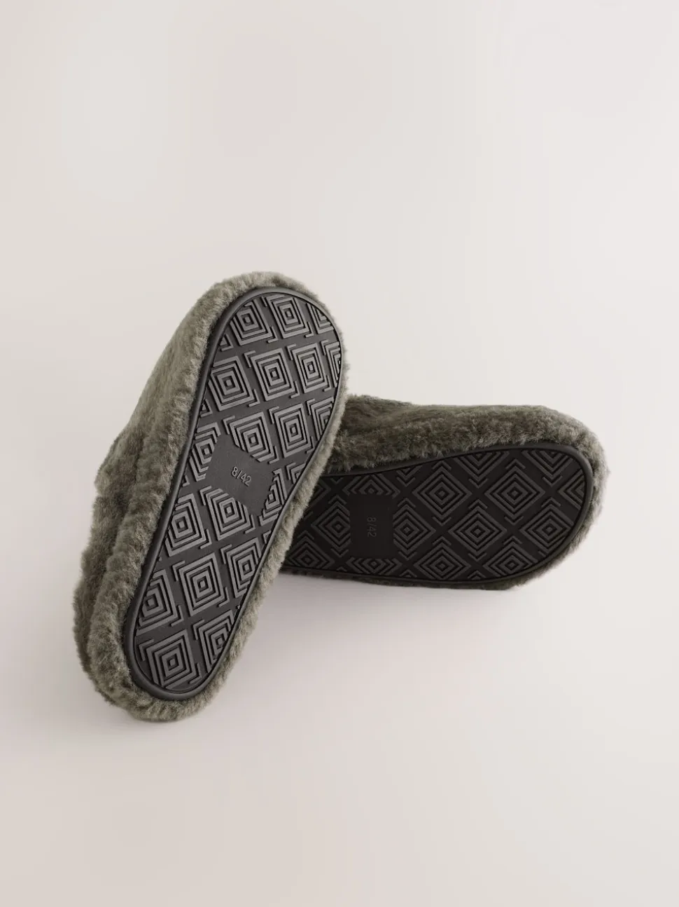 Taupe Faux Fur Mule Slippers