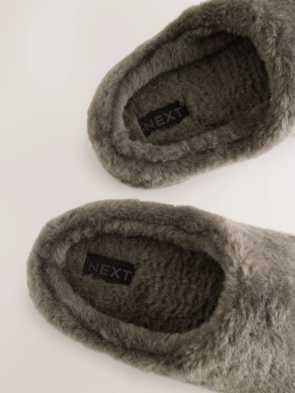 Taupe Faux Fur Mule Slippers