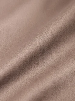 Taupe Slim Fit Self Lapel Velvet Blazer