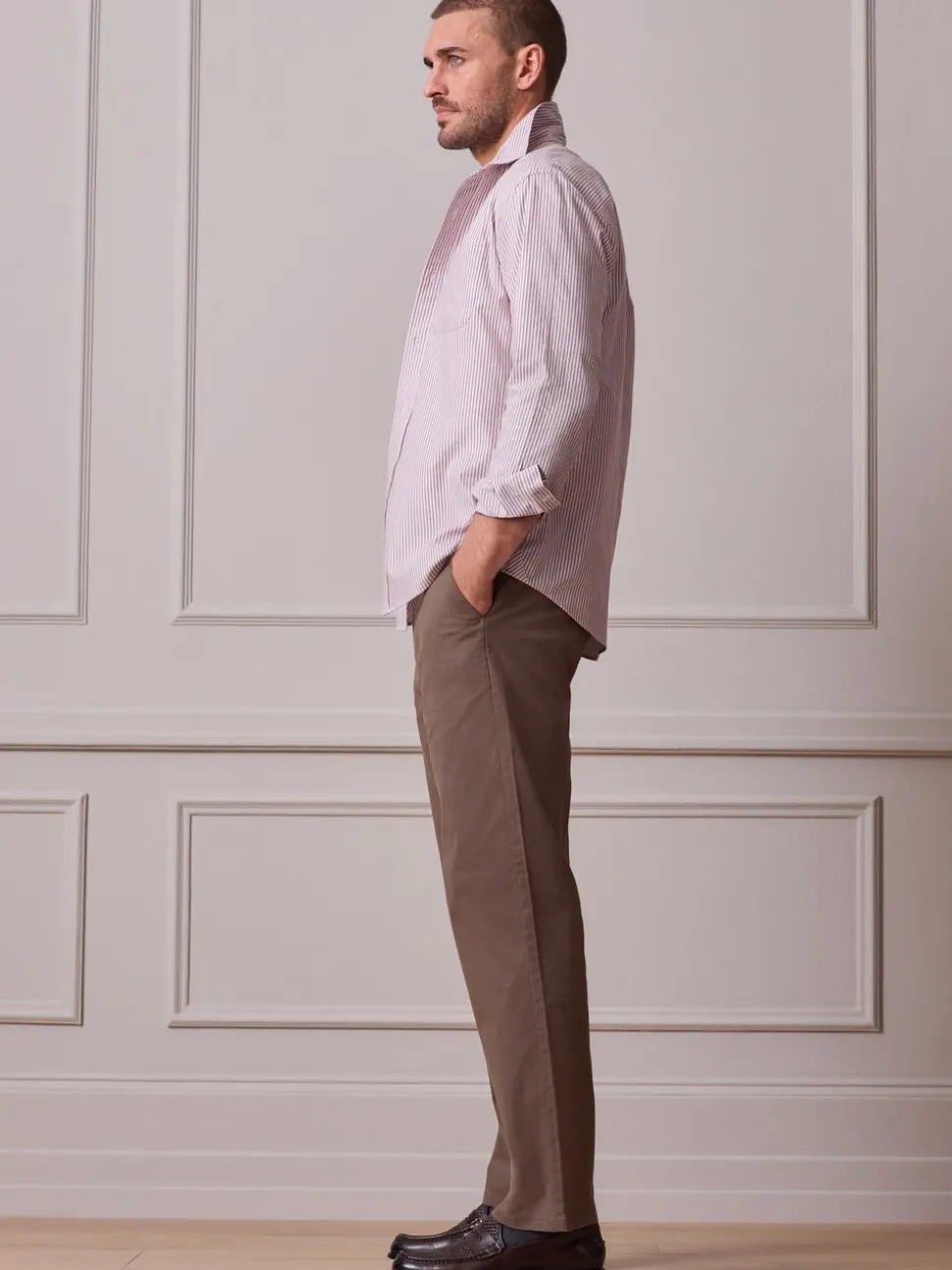 Taupe Straight Fit Ultimate Chino Trousers