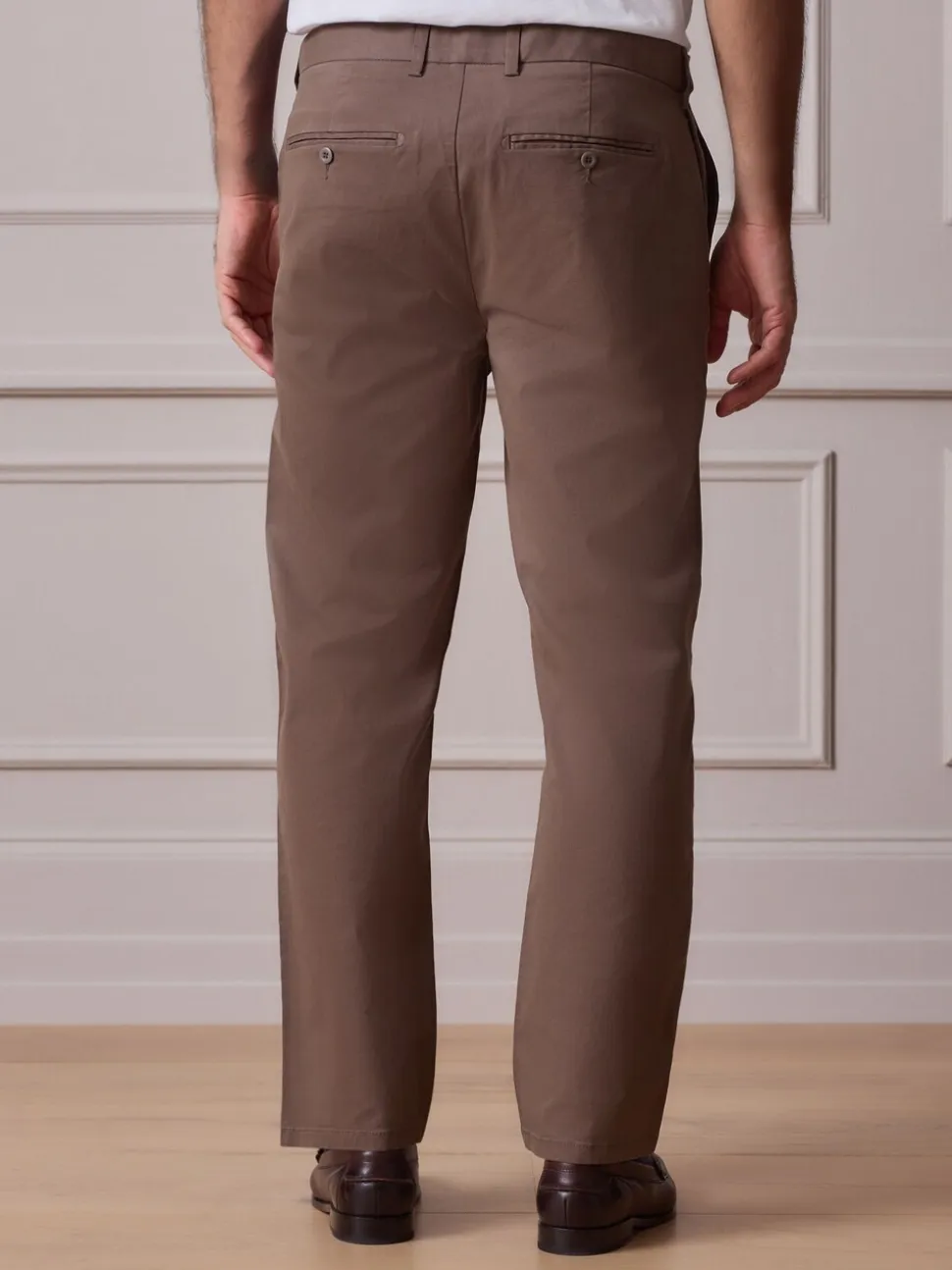 Taupe Straight Fit Ultimate Chino Trousers