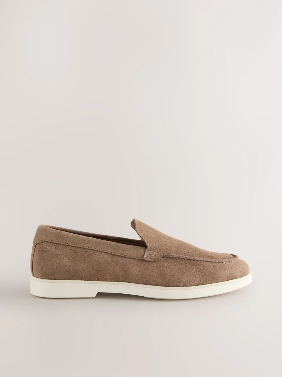 Taupe Suede Loafers