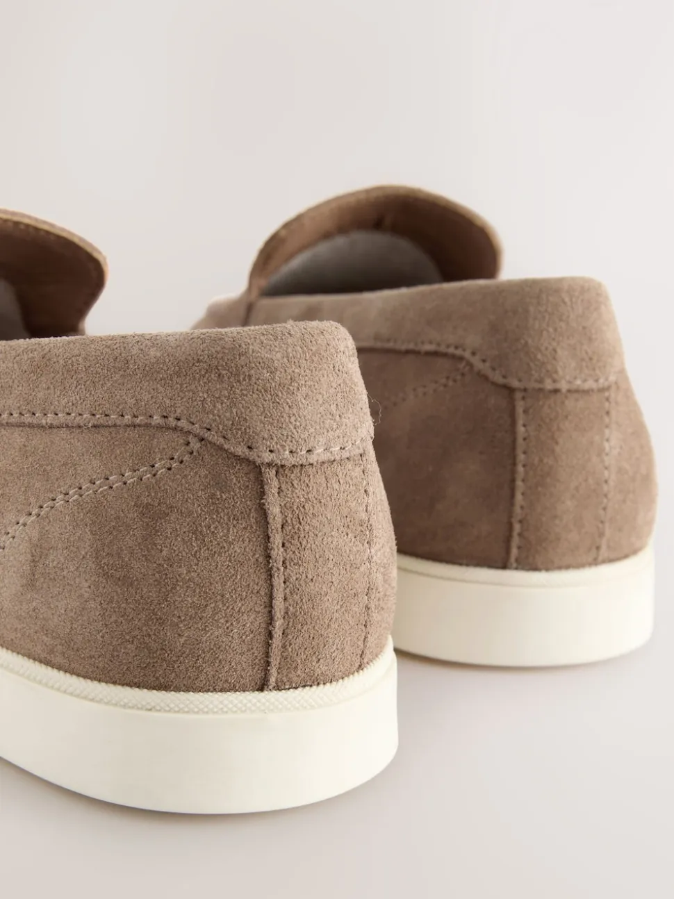 Taupe Suede Loafers