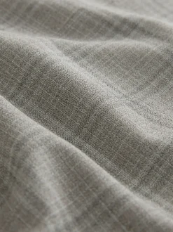 Taupe Tailored Fit Check Texture Suit Jacket