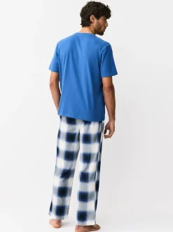 Teal Blue Motionflex Cosy Short Sleeve Pyjamas Set