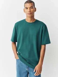 Teal Blue Regular Fit Heavyweight T-Shirt