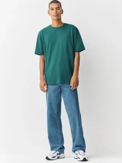 Teal Blue Regular Fit Heavyweight T-Shirt