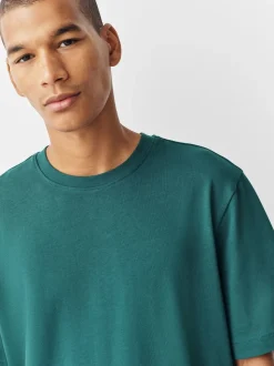 Teal Blue Regular Fit Heavyweight T-Shirt