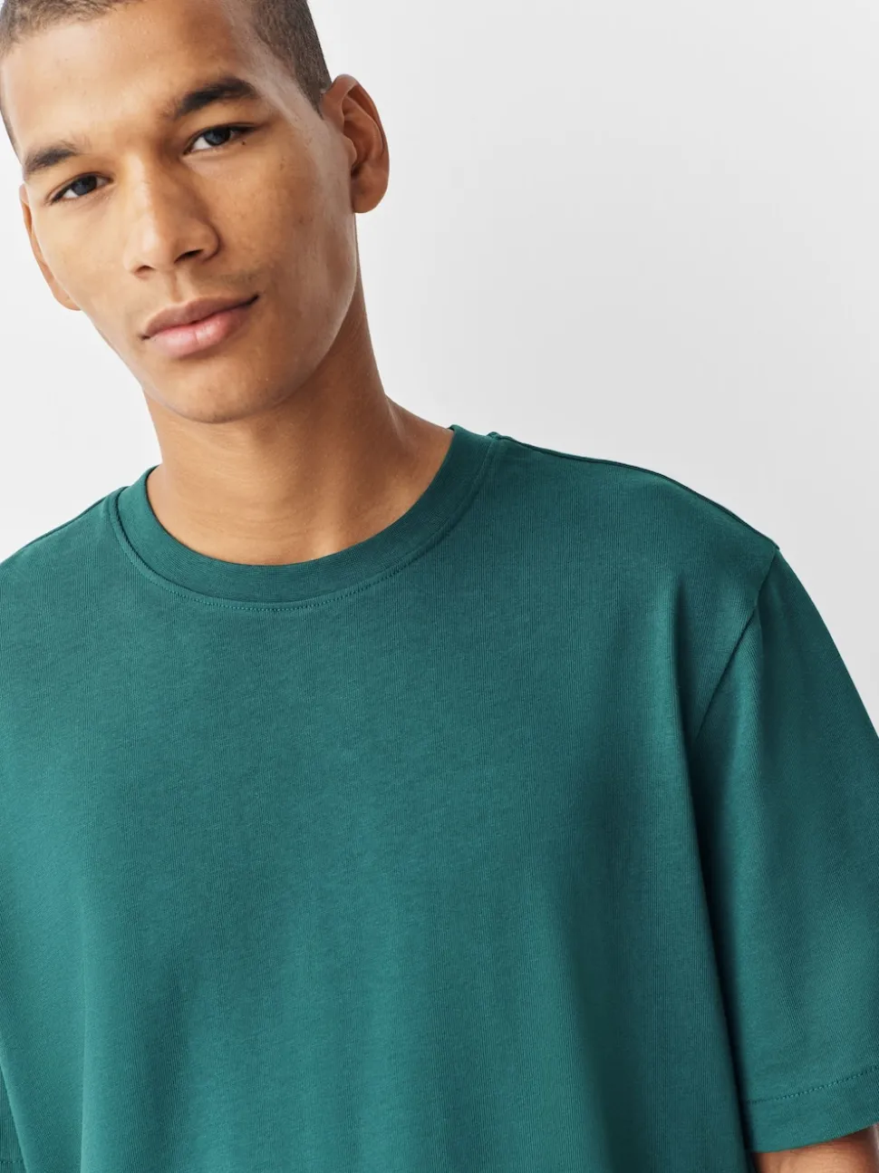 Teal Blue Regular Fit Heavyweight T-Shirt