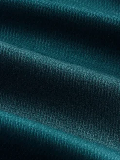 Teal Blue Slim Fit Easy Care Textured Single Cuff Smart Shirt
