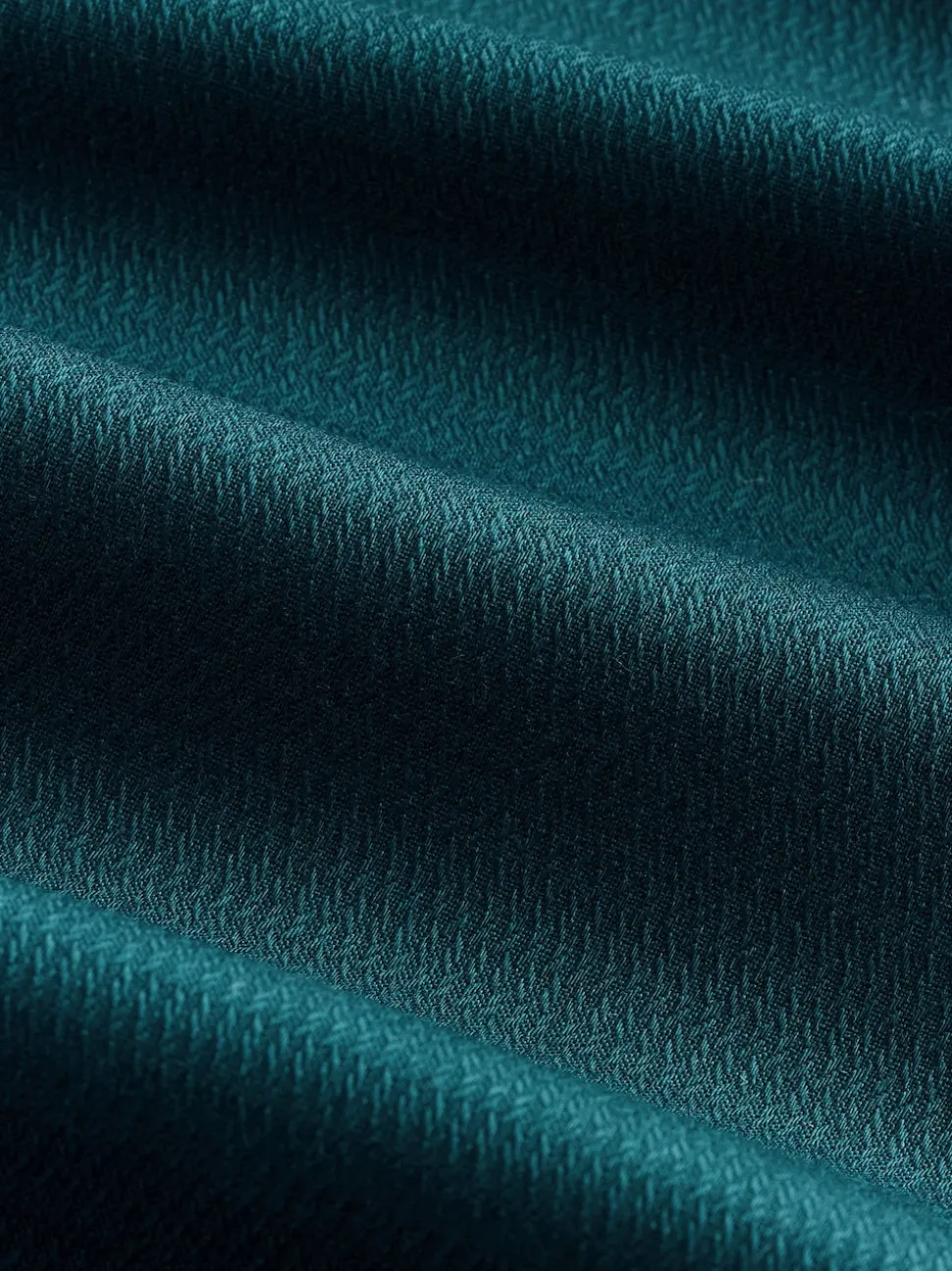 Teal Blue Slim Fit Easy Care Textured Single Cuff Smart Shirt