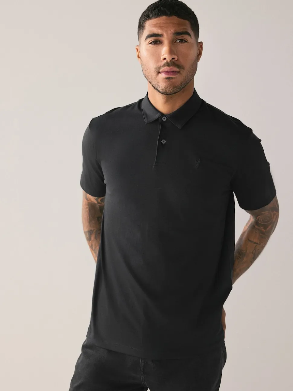 Teal Blue/Black/Rust Red Plain Short Sleeve Jersey Polo Shirts 3 Pack