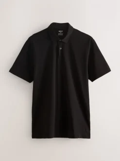 Teal Blue/Black/Rust Red Plain Short Sleeve Jersey Polo Shirts 3 Pack