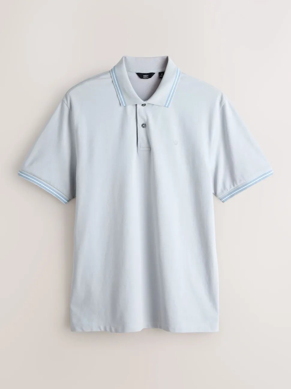 Teal/Navy/Grey Short Sleeve Tipped Pique Polo Shirts 3 Pack