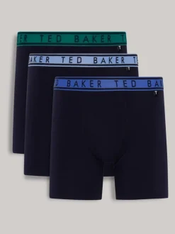 Ted Baker Blue Bayou Bachelors Mazarine Boxer Briefs 3 Pack