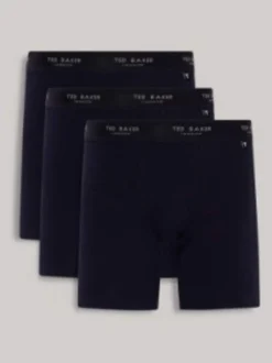 Ted Baker Blue Cotton Boxer Briefs 3 Pack