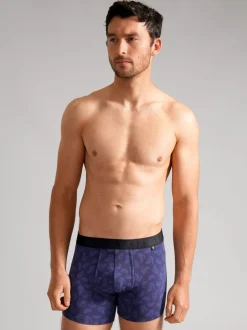 Ted Baker Blue Mazarine Feather Heather Boxer Briefs 3 Pack