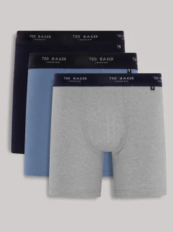 Ted Baker Blue Mix Boxer Trunk Briefs 3 Pack