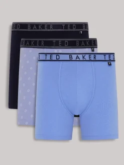 Ted Baker Blue Sauna Bachelors Boxer Briefs 3 Pack