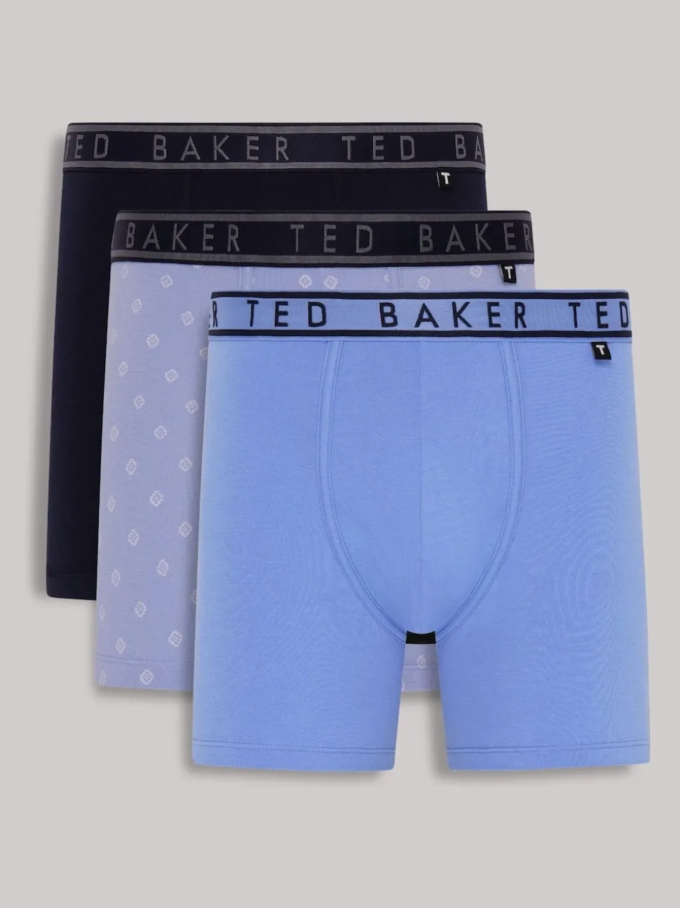 Ted Baker Blue Sauna Bachelors Boxer Briefs 3 Pack