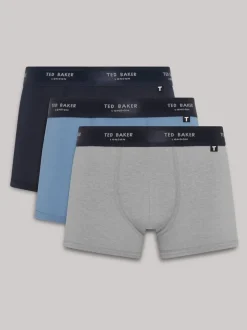 Ted Baker Dark Black Cotton Trunks 3 Pack