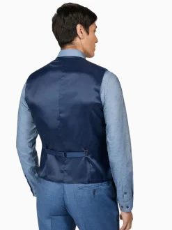 Ted Baker Light Blue Pick And Pick Slim Fit Waistcoat
