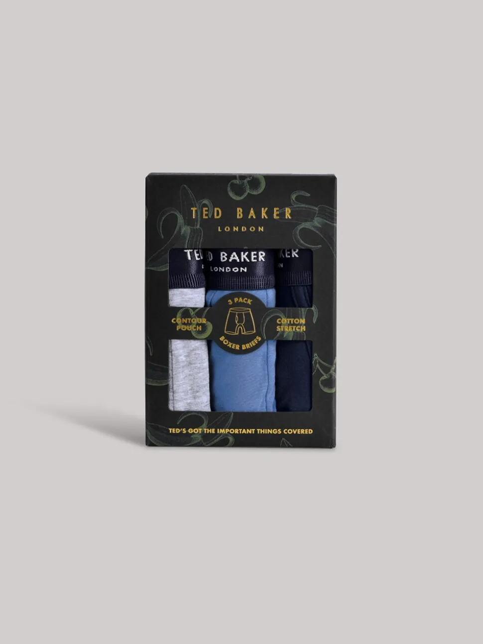 Ted Baker Natural Cotton Boxer Briefs 3 Pack