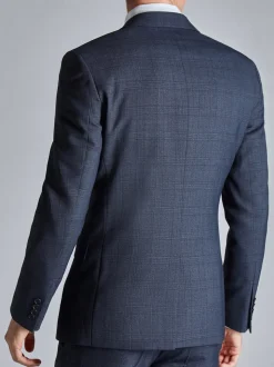 Ted Baker Tailoring Blue Ara Textured Check Slim Fit Jacket