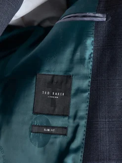 Ted Baker Tailoring Blue Ara Textured Check Slim Fit Jacket