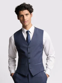 Ted Baker Tailoring Blue Premium Panama Waistcoat